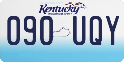KY license plate 090UQY