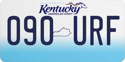 KY license plate 090URF