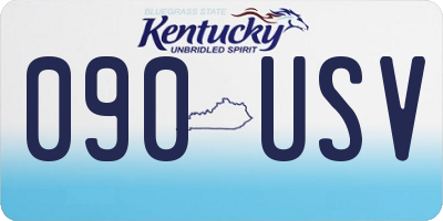 KY license plate 090USV