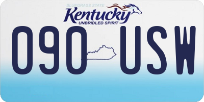 KY license plate 090USW