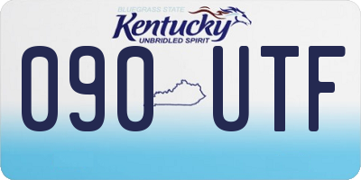 KY license plate 090UTF
