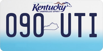 KY license plate 090UTI
