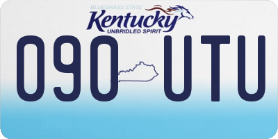 KY license plate 090UTU