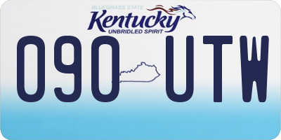 KY license plate 090UTW