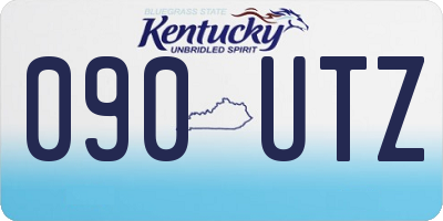 KY license plate 090UTZ