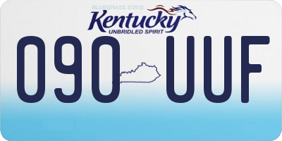 KY license plate 090UUF