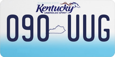 KY license plate 090UUG