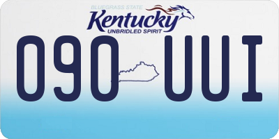 KY license plate 090UUI