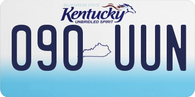 KY license plate 090UUN