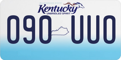 KY license plate 090UUO