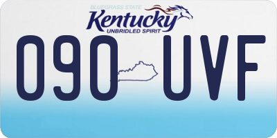 KY license plate 090UVF