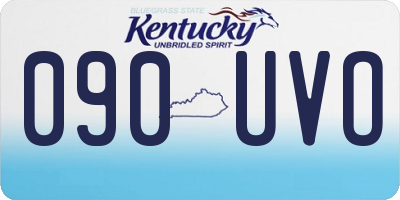 KY license plate 090UVO