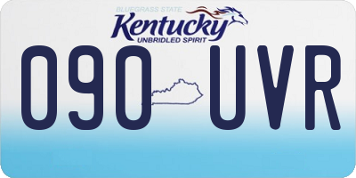 KY license plate 090UVR