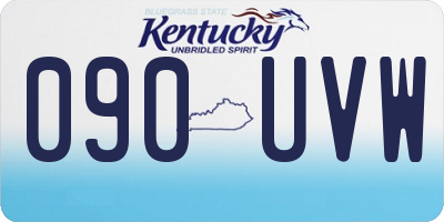 KY license plate 090UVW