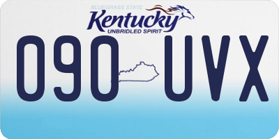 KY license plate 090UVX