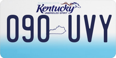 KY license plate 090UVY