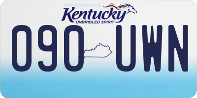 KY license plate 090UWN