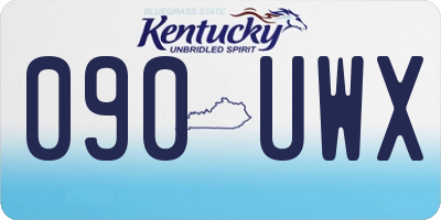 KY license plate 090UWX