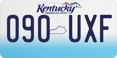 KY license plate 090UXF