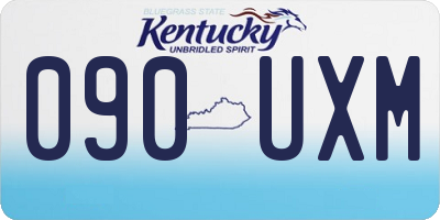 KY license plate 090UXM