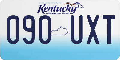 KY license plate 090UXT