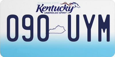 KY license plate 090UYM