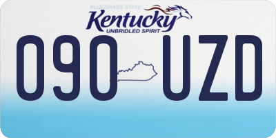 KY license plate 090UZD