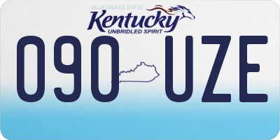 KY license plate 090UZE