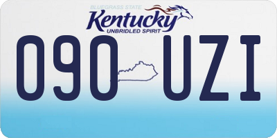 KY license plate 090UZI