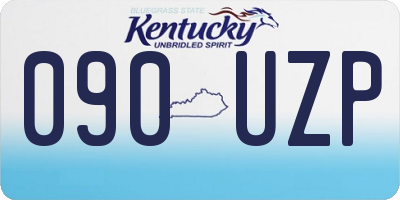 KY license plate 090UZP