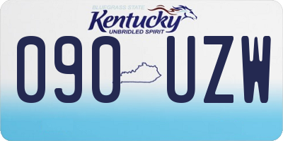 KY license plate 090UZW