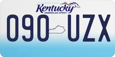 KY license plate 090UZX