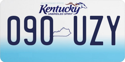 KY license plate 090UZY