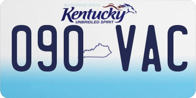 KY license plate 090VAC
