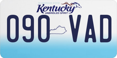 KY license plate 090VAD
