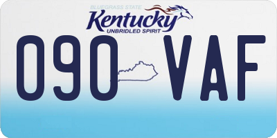 KY license plate 090VAF