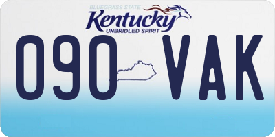 KY license plate 090VAK