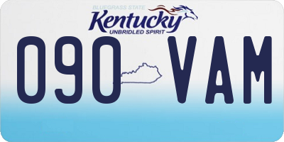 KY license plate 090VAM