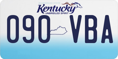 KY license plate 090VBA