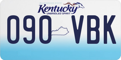 KY license plate 090VBK