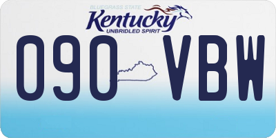 KY license plate 090VBW