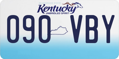 KY license plate 090VBY