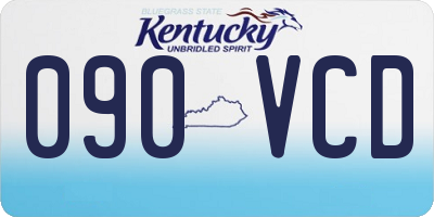 KY license plate 090VCD