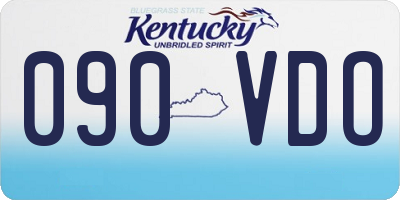 KY license plate 090VDO
