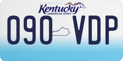 KY license plate 090VDP