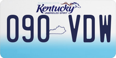 KY license plate 090VDW