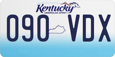 KY license plate 090VDX