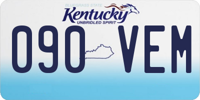 KY license plate 090VEM
