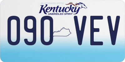 KY license plate 090VEV