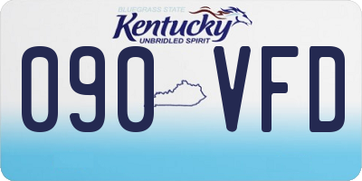 KY license plate 090VFD